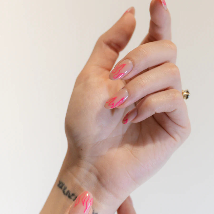 White French manicure with sparkle